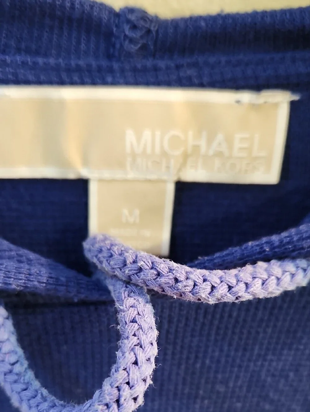 Women Michael Kors Royal Blue Rhinestone MK Hoodie